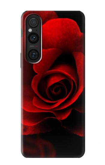 W2898 Red Rose Case Cover Custodia e Flip Case per Sony Xperia 1 V W2898 Red Rose Case Cover Custodia e Flip Case per Sony Xperia 1 V