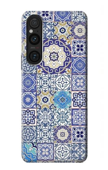W3537 Moroccan Mosaic Pattern Case Cover Custodia e Flip Case per Sony Xperia 1 V