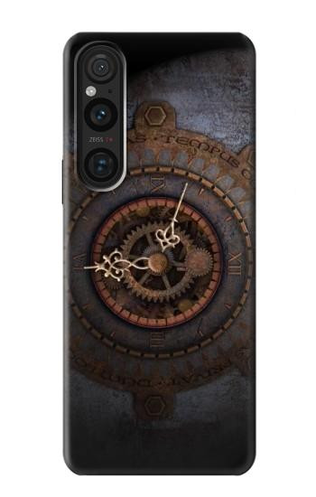 W3908 Vintage Clock Case Cover Custodia e Flip Case per Sony Xperia 1 V