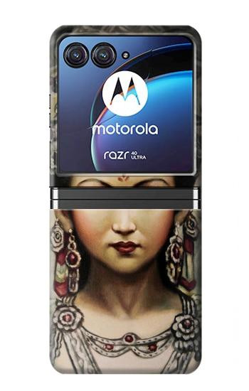 W0681 Guan Yin Case Cover Custodia e Flip Case per Motorola Razr 40 Ultra