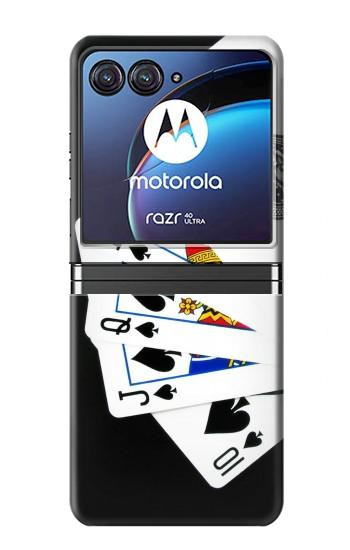 W1078 Poker Royal Straight Flush Case Cover Custodia e Flip Case per Motorola Razr 40 Ultra