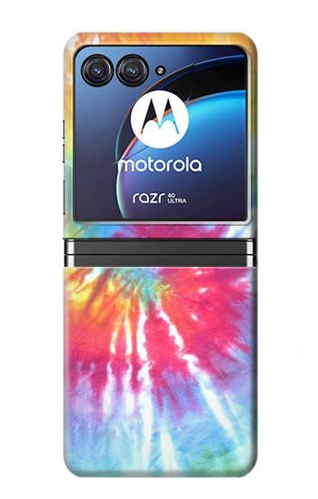 W1697 Tie Dye Colorful Graphic Printed Case Cover Custodia e Flip Case per Motorola Razr 40 Ultra