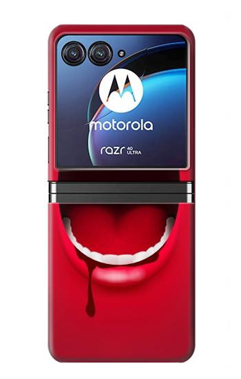 W2103 Vampire Mouth Case Cover Custodia e Flip Case per Motorola Razr 40 Ultra