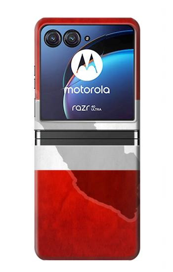 W3018 Peru Flag Case Cover Custodia e Flip Case per Motorola Razr 40 Ultra