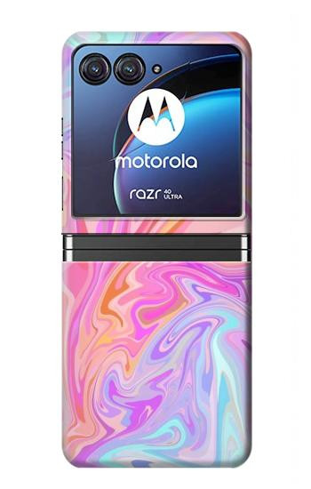 W3444 Digital Art Colorful Liquid Case Cover Custodia e Flip Case per Motorola Razr 40 Ultra