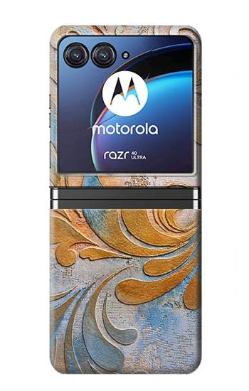 W3875 Canvas Vintage Rugs Case Cover Custodia e Flip Case per Motorola Razr 40 Ultra
