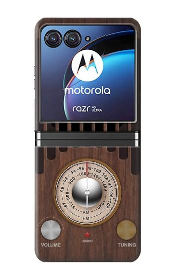 W3935 FM AM Radio Tuner Graphic Case Cover Custodia e Flip Case per Motorola Razr 40 Ultra