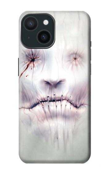 W0884 Horror Face Case Cover Custodia e Flip Case per iPhone 15