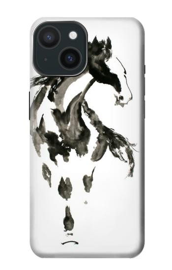 W1031 Horse Paintbrush Case Cover Custodia e Flip Case per iPhone 15