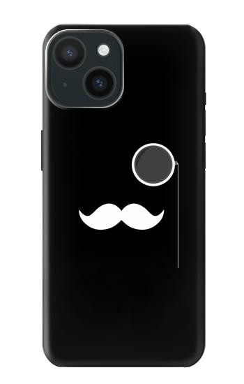 W1946 Sir Mustache Minimalism Case Cover Custodia e Flip Case per iPhone 15