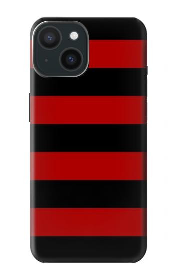 W2638 Black and Red Striped Case Cover Custodia e Flip Case per iPhone 15 W2638 Black and Red Striped Case Cover Custodia e Flip Case per iPhone 15