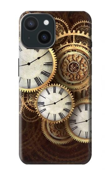 W3172 Gold Clock Live Case Cover Custodia e Flip Case per iPhone 15