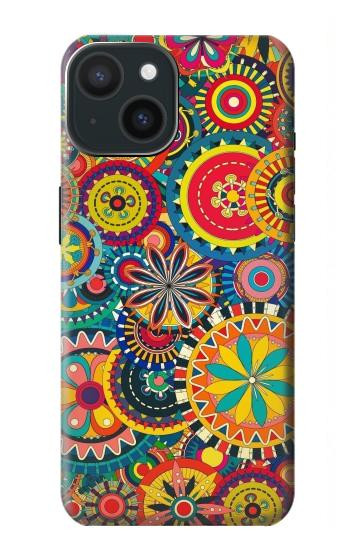 W3272 Colorful Pattern Case Cover Custodia e Flip Case per iPhone 15