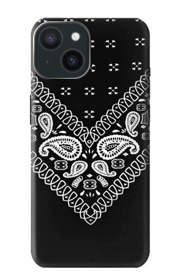 W3363 Bandana Black Pattern Case Cover Custodia e Flip Case per iPhone 15