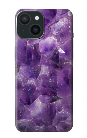 W3713 Purple Quartz Amethyst Graphic Printed Case Cover Custodia e Flip Case per iPhone 15