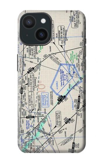 W3882 Flying Enroute Chart Case Cover Custodia e Flip Case per iPhone 15