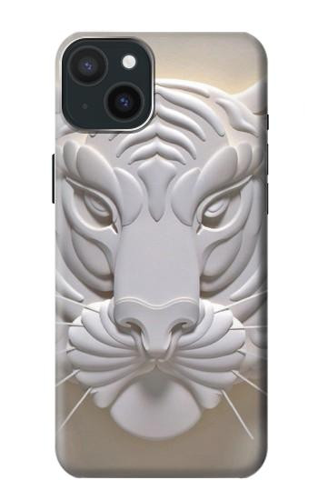 W0574 Tiger Carving Case Cover Custodia e Flip Case per iPhone 15 Plus