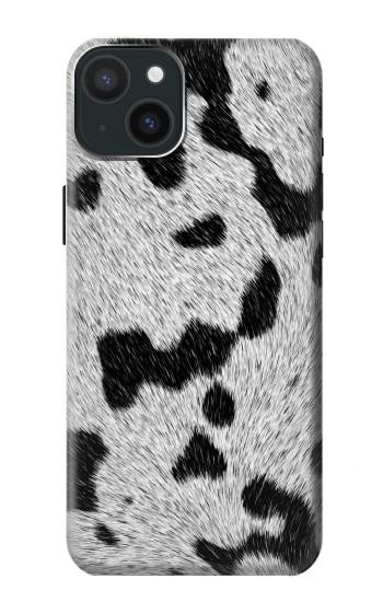 W2170 Cow Fur Texture Graphic Printed Case Cover Custodia e Flip Case per iPhone 15 Plus