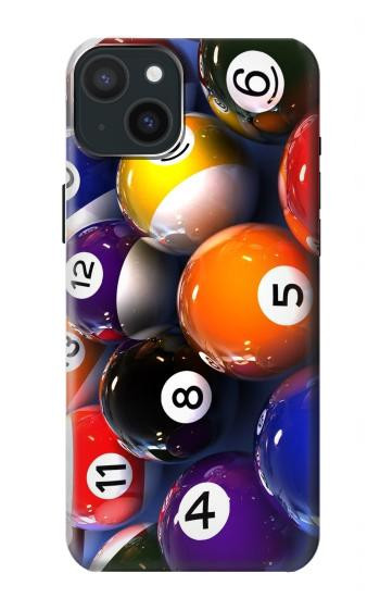 W2238 Billiard Pool Ball Case Cover Custodia e Flip Case per iPhone 15 Plus