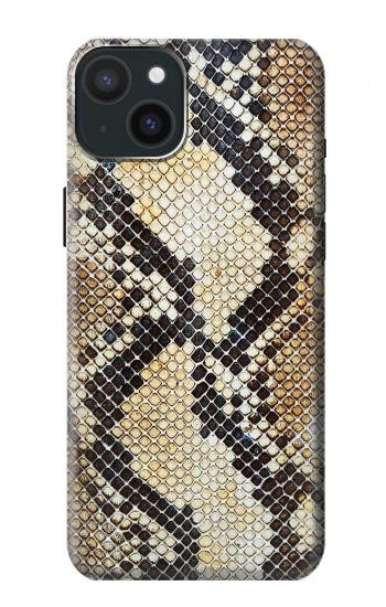 W2703 Snake Skin Texture Graphic Printed Case Cover Custodia e Flip Case per iPhone 15 Plus