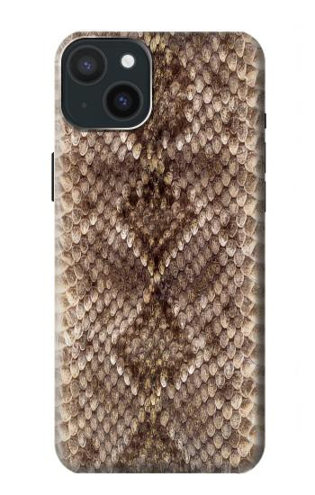 W2875 Rattle Snake Skin Graphic Printed Case Cover Custodia e Flip Case per iPhone 15 Plus