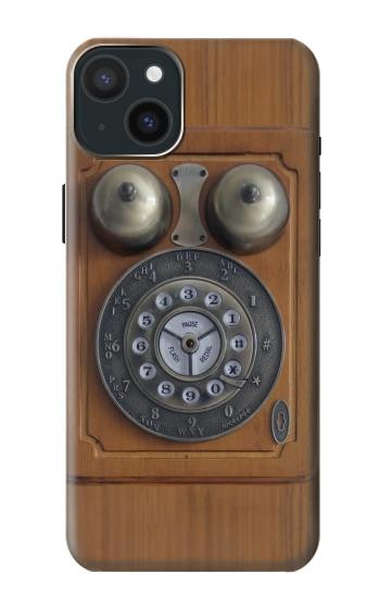 W3146 Antique Wall Retro Dial Phone Case Cover Custodia e Flip Case per iPhone 15 Plus