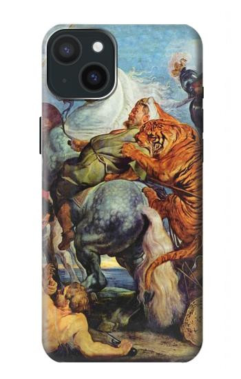 W3331 Peter Paul Rubens Tiger und Lowenjagd Case Cover Custodia e Flip Case per iPhone 15 Plus