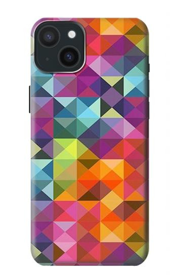 W3477 Abstract Diamond Pattern Case Cover Custodia e Flip Case per iPhone 15 Plus
