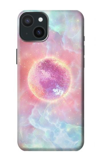 W3709 Pink Galaxy Case Cover Custodia e Flip Case per iPhone 15 Plus