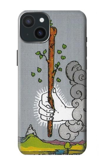 W3723 Tarot Card Age of Wands Case Cover Custodia e Flip Case per iPhone 15 Plus