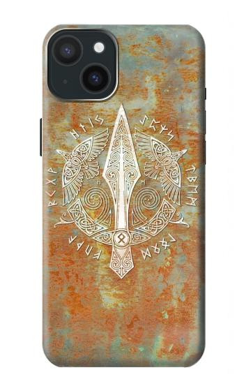 W3827 Gungnir Spear of Odin Norse Viking Symbol Case Cover Custodia e Flip Case per iPhone 15 Plus