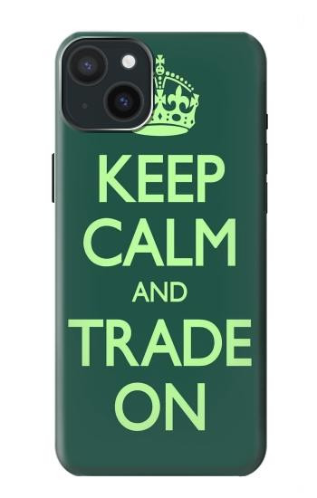 W3862 Keep Calm and Trade On Case Cover Custodia e Flip Case per iPhone 15 Plus