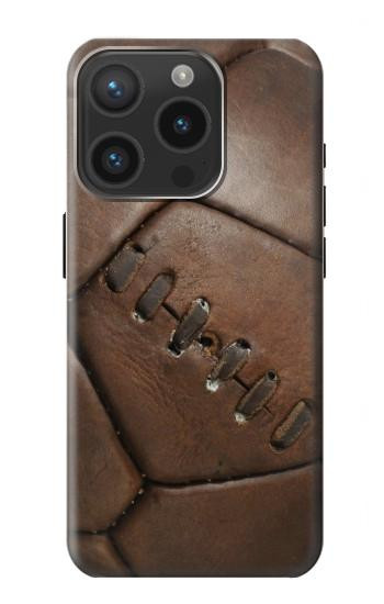 W2661 Leather Soccer Football Graphic Case Cover Custodia e Flip Case per iPhone 15 Pro