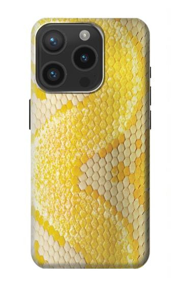 W2713 Yellow Snake Skin Graphic Printed Case Cover Custodia e Flip Case per iPhone 15 Pro