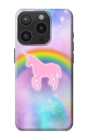 W3070 Rainbow Unicorn Pastel Sky Case Cover Custodia e Flip Case per iPhone 15 Pro