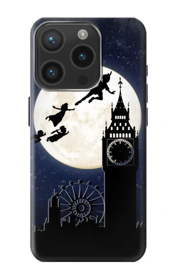 W3249 Peter Pan Fly Full Moon Night Case Cover Custodia e Flip Case per iPhone 15 Pro