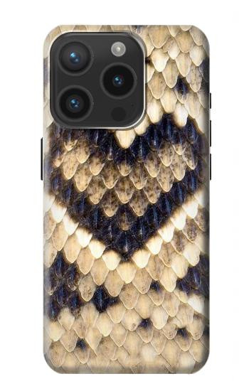 W3417 Diamond Rattle Snake Graphic Print Case Cover Custodia e Flip Case per iPhone 15 Pro
