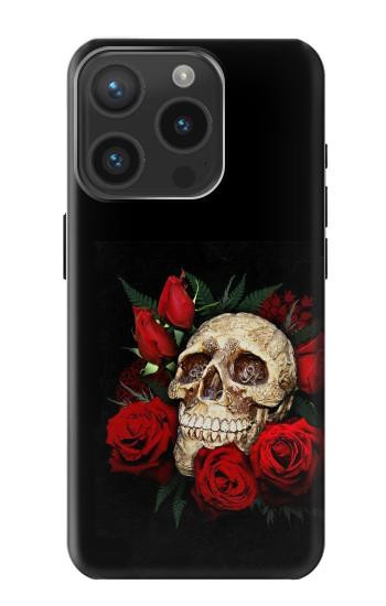 W3753 Dark Gothic Goth Skull Roses Case Cover Custodia e Flip Case per iPhone 15 Pro W3753 Dark Gothic Goth Skull Roses Case Cover Custodia e Flip Case per iPhone 15 Pro