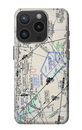 W3882 Flying Enroute Chart Case Cover Custodia e Flip Case per iPhone 15 Pro