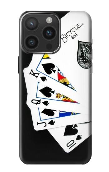 W1078 Poker Royal Straight Flush Case Cover Custodia e Flip Case per iPhone 15 Pro Max