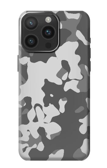 W2186 Gray Camo Camouflage Graphic Printed Case Cover Custodia e Flip Case per iPhone 15 Pro Max