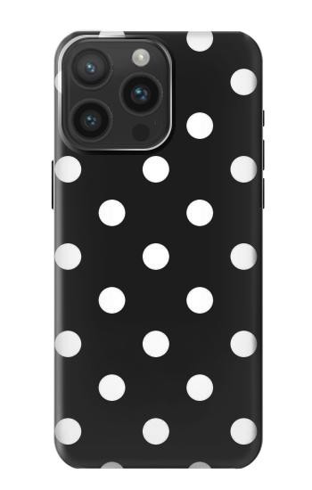 W2299 Black Polka Dots Case Cover Custodia e Flip Case per iPhone 15 Pro Max