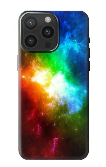 W2312 Colorful Rainbow Space Galaxy Case Cover Custodia e Flip Case per iPhone 15 Pro Max
