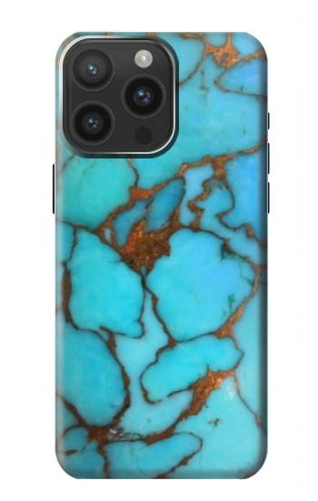W2685 Aqua Turquoise Gemstone Graphic Printed Case Cover Custodia e Flip Case per iPhone 15 Pro Max
