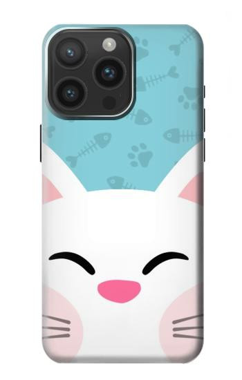 W3542 Cute Cat Cartoon Case Cover Custodia e Flip Case per iPhone 15 Pro Max