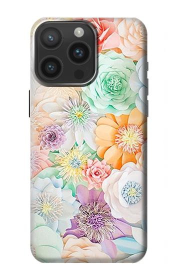 W3705 Pastel Floral Flower Case Cover Custodia e Flip Case per iPhone 15 Pro Max