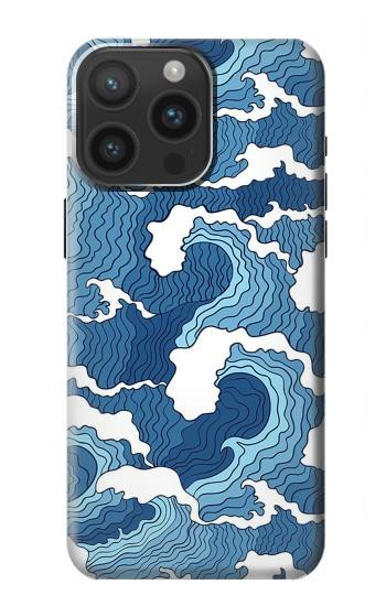 W3751 Wave Pattern Case Cover Custodia e Flip Case per iPhone 15 Pro Max