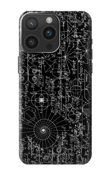W3808 Mathematics Blackboard Case Cover Custodia e Flip Case per iPhone 15 Pro Max