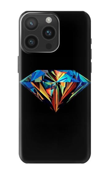 W3842 Abstract Colorful Diamond Case Cover Custodia e Flip Case per iPhone 15 Pro Max