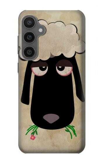 W2826 Cute Cartoon Unsleep Black Sheep Case Cover Custodia e Flip Case per Samsung Galaxy S23 FE